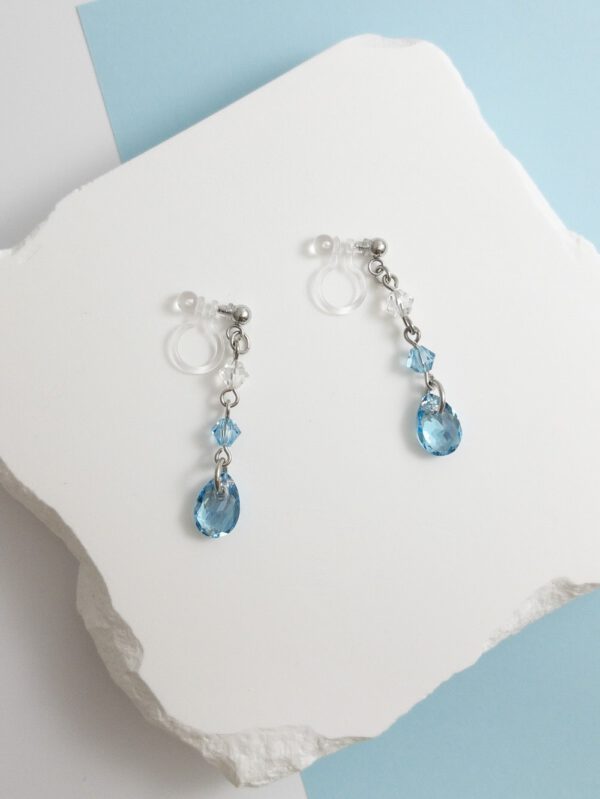 tohu-invisible-clip-on-earrings-crystal-d001b-blue3 澄海.無痛耳夾