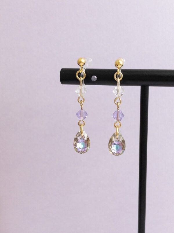 tohu-invisible-clip-on-earrings-crystal-d001l-purple10 人魚.無痛耳夾