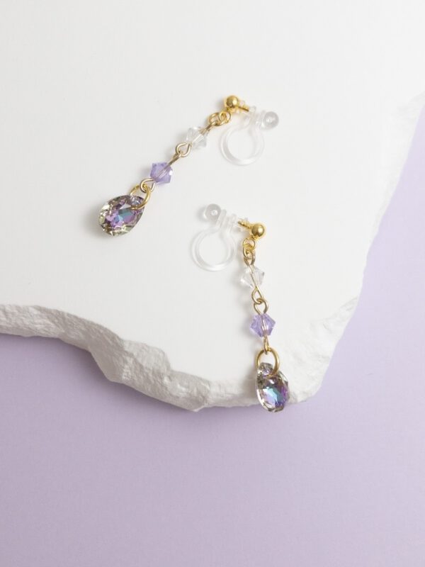 tohu-invisible-clip-on-earrings-crystal-d001l-purple5 人魚.無痛耳夾
