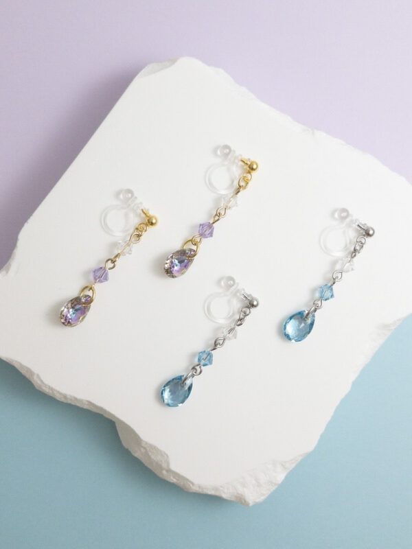 tohu-invisible-clip-on-earrings-crystal-d001l-purple6 澄海.無痛耳夾