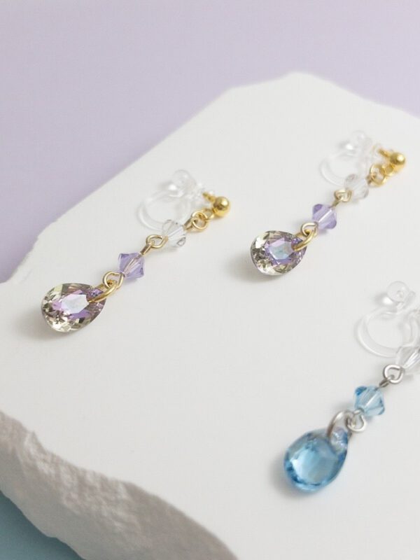 tohu-invisible-clip-on-earrings-crystal-d001l-purple7 人魚.無痛耳夾