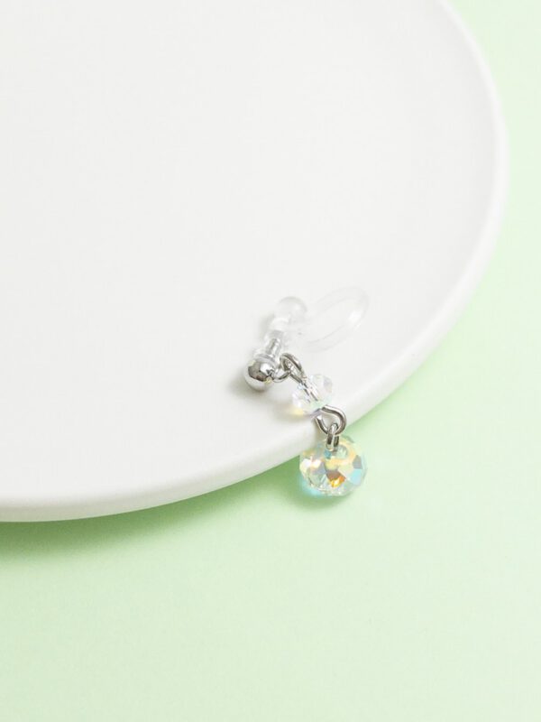 tohu-invisible-clip-on-earrings-crystal-d007s-silver1 雪人・無痛耳夾