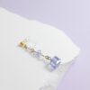 tohu-invisible-clip-on-earrings-crystal-s001l-lavender-cube15 櫻花方糖・無痛耳夾 - 薰衣草紫