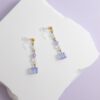 tohu-invisible-clip-on-earrings-crystal-s001l-lavender-cube16 櫻花方糖・無痛耳夾 - 薰衣草紫