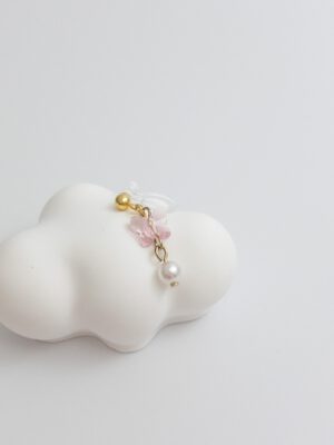 tohu-invisible-clip-on-earrings-crystal-s002p-pink-butterfly1 粉紅蝴蝶.無痛耳夾 - 淺粉