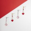 tohu-invisible-clip-on-earrings-crystal-s004r-red-heart1 粉櫻告白.無痛耳夾