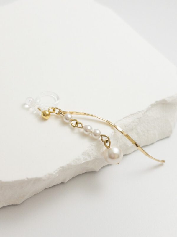 tohu-invisible-clip-on-earrings-pearl-d006g-gold4 銀河・無痛耳夾