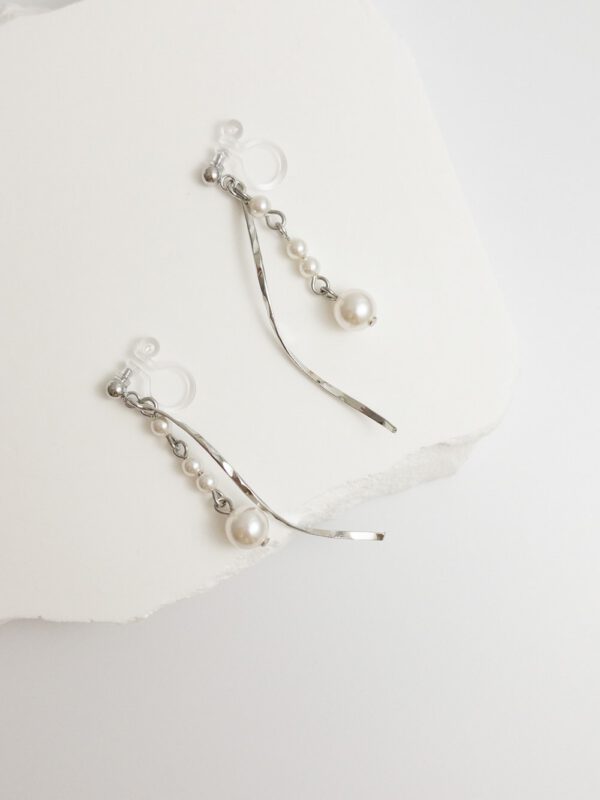 tohu-invisible-clip-on-earrings-pearl-d006s-silver2 銀河・無痛耳夾